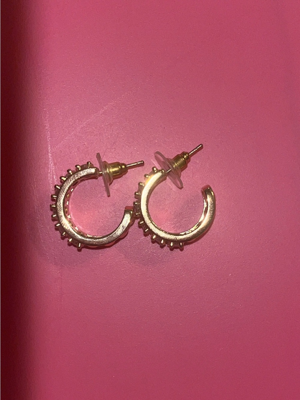Gold Butterfly Chain Annlet With Crystal Hoop Earrings View 3